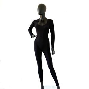 Workout Ribbed Jumpsuit Long Sleeve Seamless Romper Long Pants One piece Overall